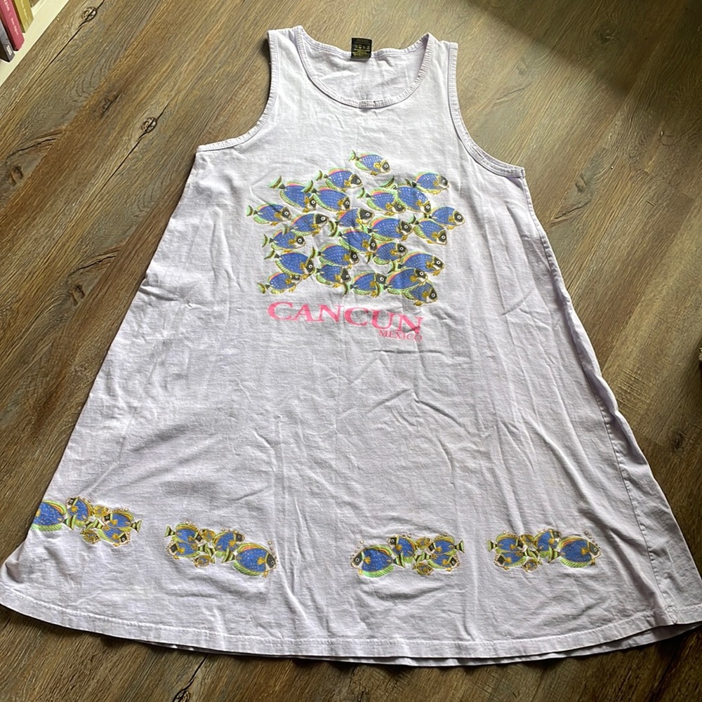 🐠 Vintage Dolphin’s Ropa De Playa Cancun Mexico Dress